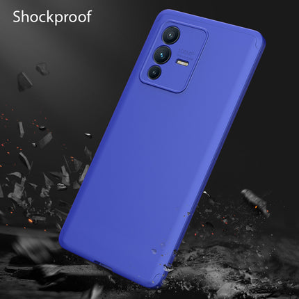 Double Dip Full 360 Protection Back Case Cover for Vivo V23 PRO (5G) (Blue)