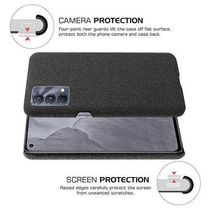 Woven Soft Fabric Case for Realme GT Master Back Cover, Shock Protection Slim Hard Anti Slip Back Cover (Black)