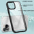 Hawkeye Clear Back Cover for Apple iPhone 13 (6.1 inch) , Camera Lens Protector Shockproof Slim Clear Case Cover (Black)