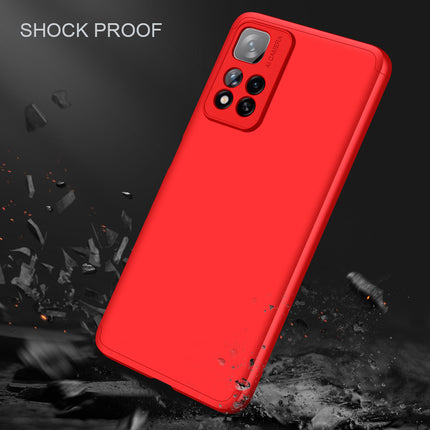 Double Dip Full 360 Protection Back Case Cover for Xiaomi 11i HyperCharge (Red)
