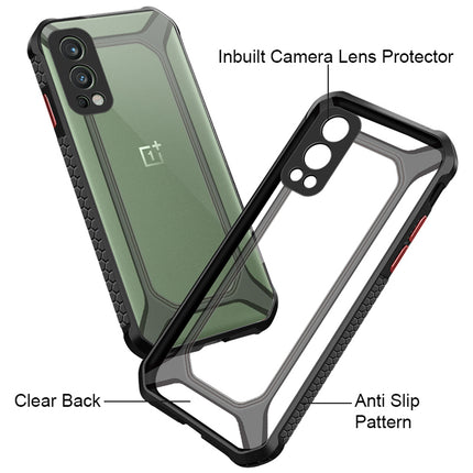 Unicorn for OnePlus Nord 2 (5G) / One Plus Nord 2 (5G) Clear Back Case, [Military Grade Protection] Shock Proof Slim Hybrid Bumper Cover (Black)