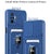 Mobizang Bisen Back Cover for Redmi Note 10 Pro / Note 10 Pro Max , Inbuilt Camera Slider Ring Stand and Card Pocket Shockproof Slim Bumper Back Case (Blue)