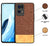 Soft Fabric & Leather Hybrid for Oppo Reno 7 Pro (5G) Back Cover, Shockproof Protection Slim Hard Back Case (Brown)