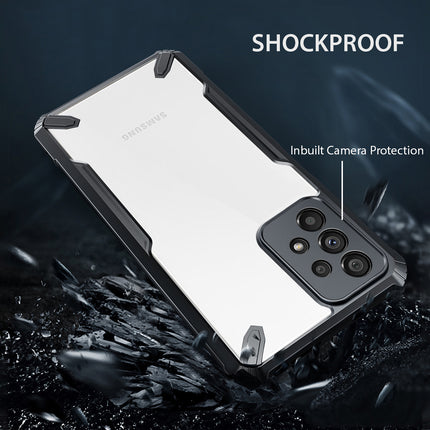 Mobizang Bull Back Cover for Samsung Galaxy A33 (5G), Shockproof Slim Hybrid Clear Case (Black)