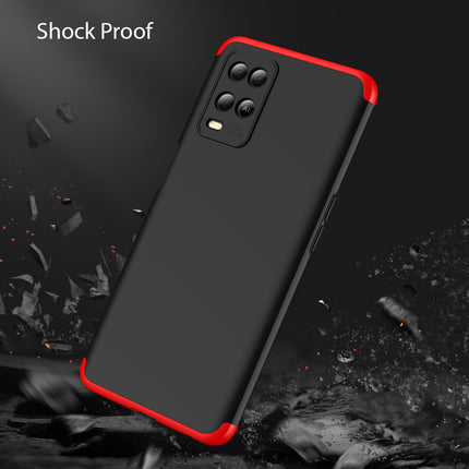 Double Dip Full 360 Protection Back Case Cover for Oppo A54 (4G) (Red,Black)