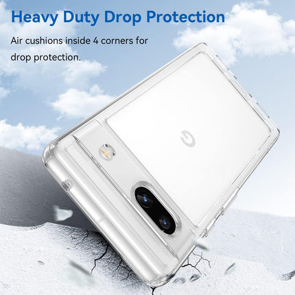 Mobizang Shield Clear Acrylic Back Shock Proof Case Cover for Google Pixel 7A (Transparent)