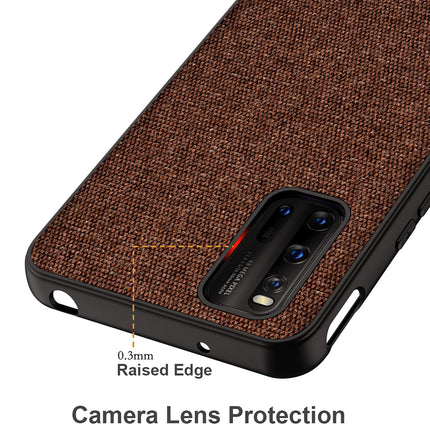 Soft Full Fabric Protective Shockproof Back Case Cover for Vivo IQOO 3 (Full Brown)