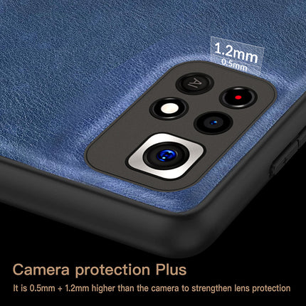 Tux Back Case For Redmi Note 11T (5G) , Slim Leather Case with Soft Edge Shockproof Back Cover (Blue)