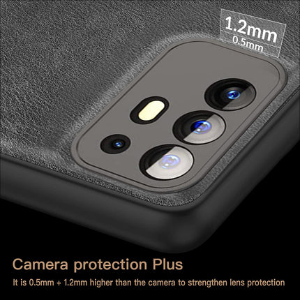 Tux Back Case for Oppo F19 Pro Plus, Slim Leather Case with Soft Edge Shockproof Back Cover (Black)