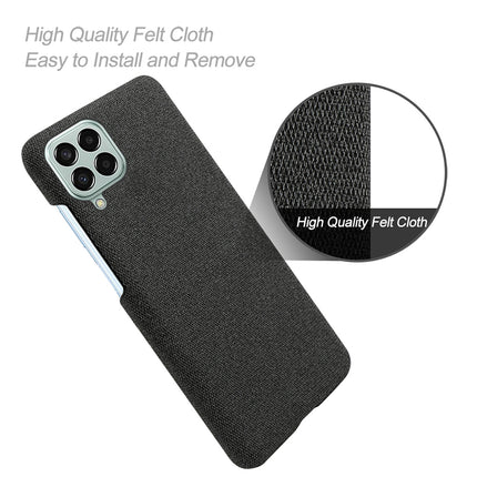 Mobizang Woven Soft Fabric Case for Samsung Galaxy M53 (5G) Back Cover, Shock Protection Slim Hard Anti Slip Back Cover (Black)