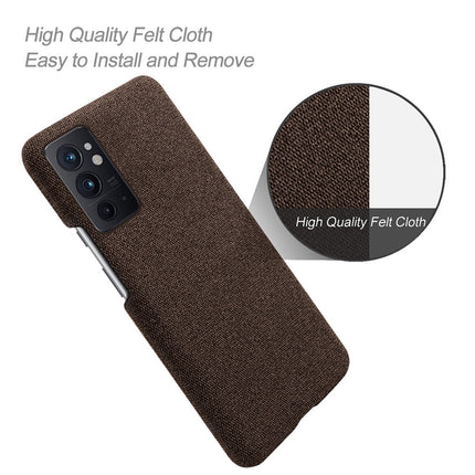 Woven Soft Fabric Case for OnePlus 9RT Back Cover, Shock Protection Slim Hard Anti Slip Back Cover (Brown)