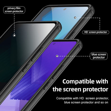 Mobizang Shield Frosted Acrylic Back Shock Proof Case Cover for Iqoo Neo 7 (Black)
