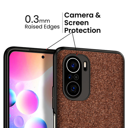 Soft Full Fabric Protective Shockproof Back Case Cover for Xiaomi Mi 11X Pro / Mi 11X (Full Brown)