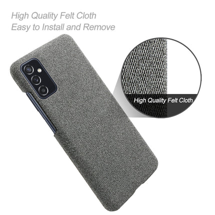 Woven Soft Fabric Case for Samsung Galaxy M52 (5G) Back Cover, Shock Protection Slim Hard Anti Slip Back Cover (Grey)