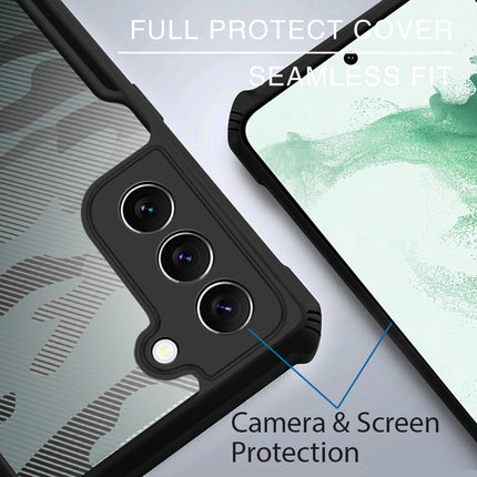 Beetle Camouflage for Samsung Galaxy S22 Back Case, [Military Grade] Shockproof Slim Hybrid Cover (Black)