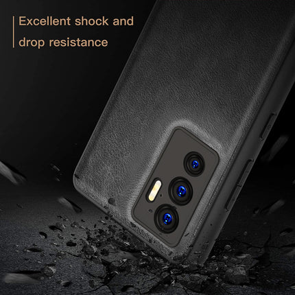 Tux Back Case for Vivo V23E, Slim Leather Case with Soft Edge Shockproof Back Cover (Black)