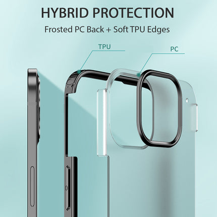 Shield Frosted Acrylic Back Shock Proof Case Cover for Apple iPhone 13 Mini (5.4) (Black)