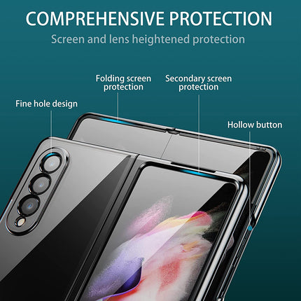 Phantom Ultra Thin Back Case for Samsung Galaxy Z Fold3 , Full Body Protection Back Cover , Black