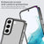 Mobizang Warrior Acrylic Clear Back Cover For Samsung Galaxy S23 | Slim Shockproof [Military Grade Protection] Hybrid Bumper Case (Grey Sides)