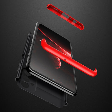Double Dip Full 360 Protection Back Case Cover for Samsung Galaxy F23 (Red , Black)