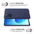 Woven Soft Fabric Case for Oppo Reno 6 Back Cover, Shock Protection Slim Hard Anti Slip Back Cover (Blue)