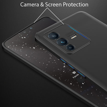 Double Dip Full 360 Protection Back Case Cover for Vivo V23 PRO (5G) (Black)