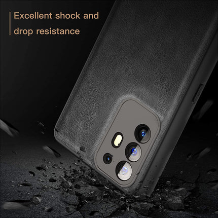Tux Back Case for Oppo F19 Pro Plus, Slim Leather Case with Soft Edge Shockproof Back Cover (Black)