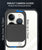 Slider Back Cover for Apple iPhone 13 Pro , [Military Grade Protection] Shockproof Slim Clear Camera Shield Bumper Back Case (Black)