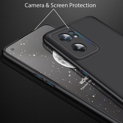 Double Dip Full 360 Protection Back Case Cover for OnePlus Nord CE 2 (Black)