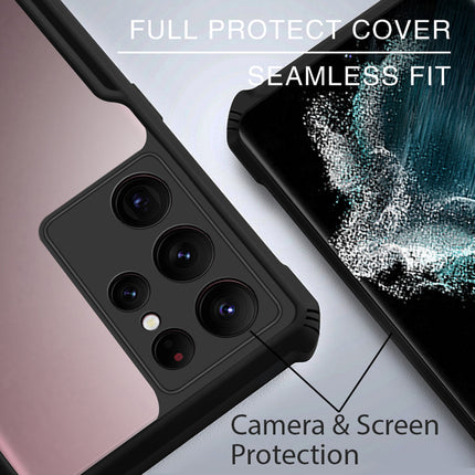 Beetle for Samsung Galaxy S22 Ultra Back Case, [Military Grade Protection] Shock Proof Slim Hybrid Bumper Cover (Black)