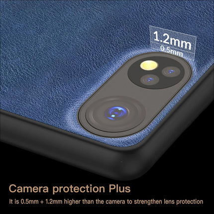 Mobizang Tux Back Case for Oppo Reno 8T (5G) | Slim Leather Shockproof Camera Protection Back Cover (Blue)