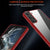 Hawkeye Clear Back Cover for Samsung Galaxy S22 , Camera Lens Protector Shockproof Slim Clear Case Cover (Red)