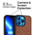 Soft fabric & Leather Hybrid Protective Case Cover for Apple iphone 13 Pro Max (Brown)