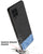 Soft Fabric & Leather Hybrid for Samsung Galaxy M42 (5G) Back Cover, Shockproof Protection Slim Hard Back Case (Black,Blue)