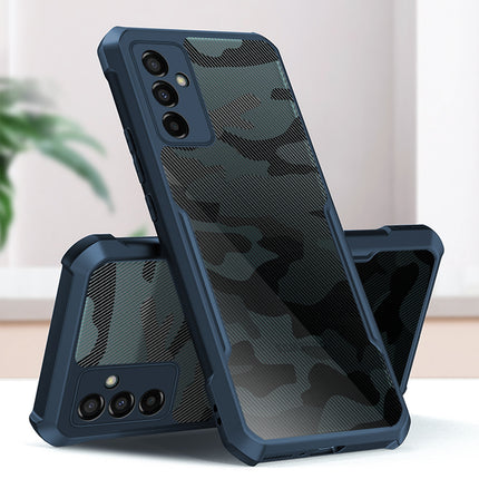 Beetle Camouflage for Samsung Galaxy M23 Back Case, [Military Grade] Shockproof Slim Hybrid Cover (Blue)