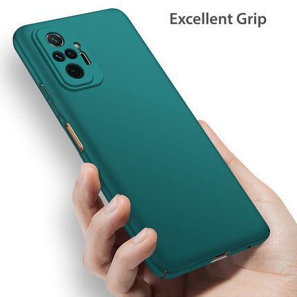 Silk Smooth Finish [Full Coverage] All Sides Protection Slim Back Cover For Xiaomi Redmi Note 10 Pro /  Note 10 Pro Max (Green)