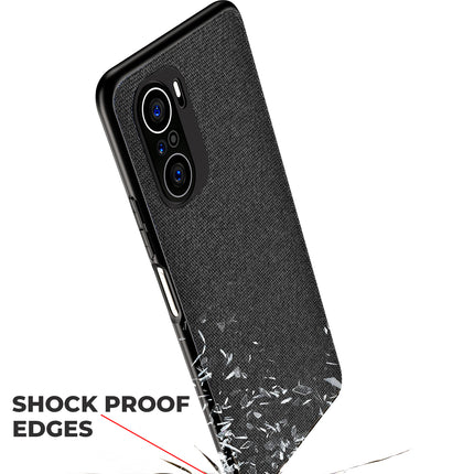 Soft Fabric Hybrid for Xiaomi Mi 11X Pro / Mi 11X Back Cover, Shockproof Protection Slim Hard Back Case (Black)