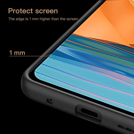 Tux Back Case for Xiaomi Redmi Note 10 Pro /  Note 10 Pro Max , Slim Leather Case with Soft Edge Shockproof Back Cover (Blue)