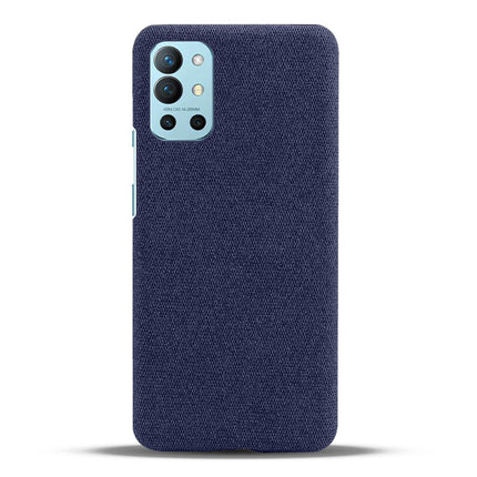Woven Soft Fabric Case for OnePlus 9R / One Plus 9R Back Cover, Shock Protection Slim Hard Anti Slip Back Cover (Blue)