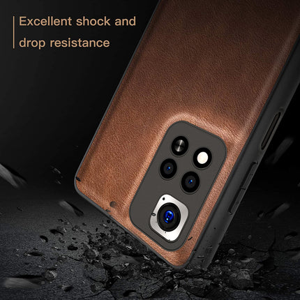 Tux Back Case For Xiaomi 11i / 11i HyperCharge , Slim Leather Case with Soft Edge Shockproof Back Cover (Brown)