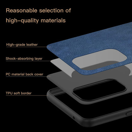 Tux Back Case for Samsung Galaxy A33 (5G), Slim Leather Case With Shockproof Back Cover (Blue)