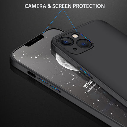 Double Dip Full 360 Protection Back Case Cover for Apple iPhone 13 (6.1) (Black)