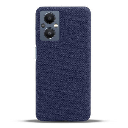 Woven Soft Fabric Case for Oppo F21 PRO (5G) Back Cover, Shock Protection Slim Hard Anti Slip Back Cover (Blue)