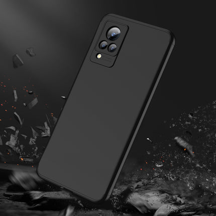 Double Dip Full 360 Protection Back Case Cover for Vivo V21 (Black)