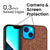 Soft fabric & Leather Hybrid Protective Case Cover for Apple iphone 13 (Brown)