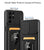 Bisen Back Cover for Samsung Galaxy S22 Ultra , Inbuilt Camera Slider ,Ring Stand and Card Pocket Shockproof Slim Bumper Back Case (Black)