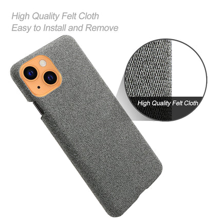 Woven Soft Fabric Case for Apple iPhone 13 MIni Back Cover, Shock Protection Slim Hard Anti Slip Back Cover (Grey)