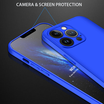 Double Dip Full 360 Protection Back Case Cover for Apple iPhone 13 Pro (6.1) (Blue)