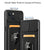 Bisen Back Cover for Apple iPhone 13 (6.1) , Inbuilt Camera Slider ,Ring Stand and Card Pocket Shockproof Slim Bumper Back Case (Black)
