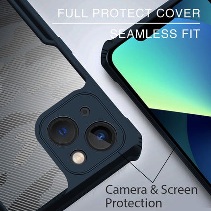 Beetle Camouflage for Apple iPhone 13 Back Case, [Military Grade Protection] Shock Proof Slim Hybrid Bumper Cover (Blue)